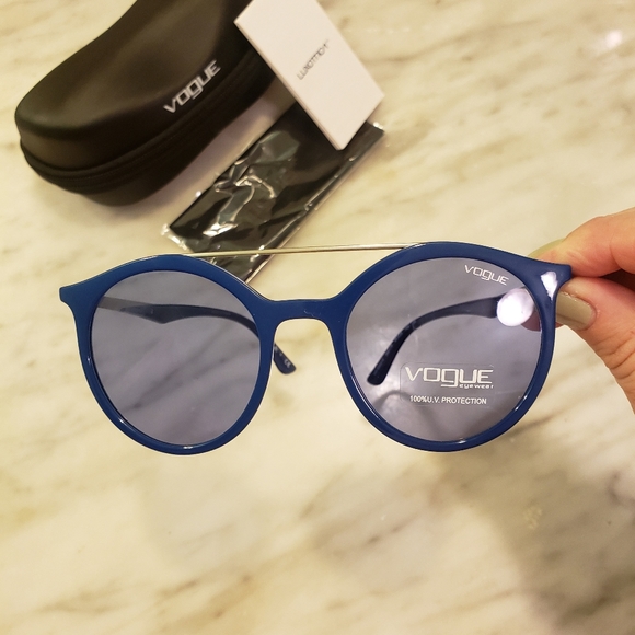 NWT Blue double bridge sunglasses - Picture 2 of 8